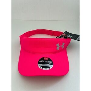 Under Armour Womens HeatGear Reflective Logo Visor Neon Pink OSFA New
